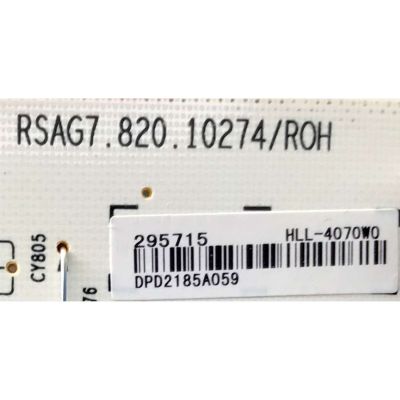 FUENTE DE PODER PARA TV HISENSE QLED / NUMERO DE PARTE 295715 / RSAG7.820.10274/ROH / HLL-4070W0 / CQC13134095636 / HLL-4070WO / DISPLAY HV750QUB-F91 / MODELO 75U6G 75A62GUA - Imagen 2